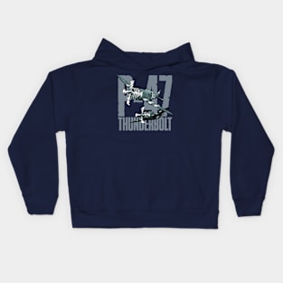 P-47 Thunderbolt "The Jug" WWII History Aircraft Air Force Kids Hoodie
